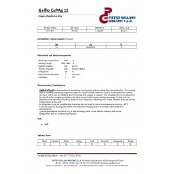 Aliaj bagheta Cu-fosforos cu Ag 15% Aliaj bagheta Cu-fosforos cu Ag 15%