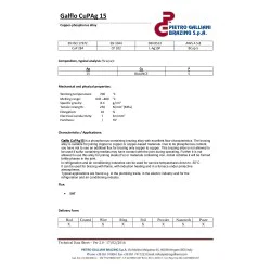Aliaj bagheta Cu-fosforos cu Ag 15%