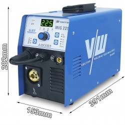 HOBBY MIG-MAG - VECTOR® Germany - 225A - Alimentare 220V HOBBY MIG-MAG - VECTOR® Germany - 225A - Alimentare 220V